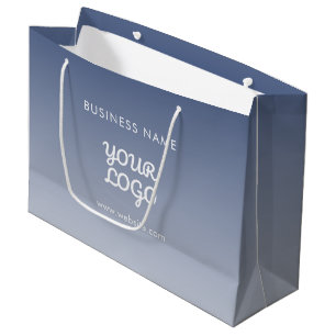Grand Sac Cadeau Votre logo avec un dégradé de couleur modifiable