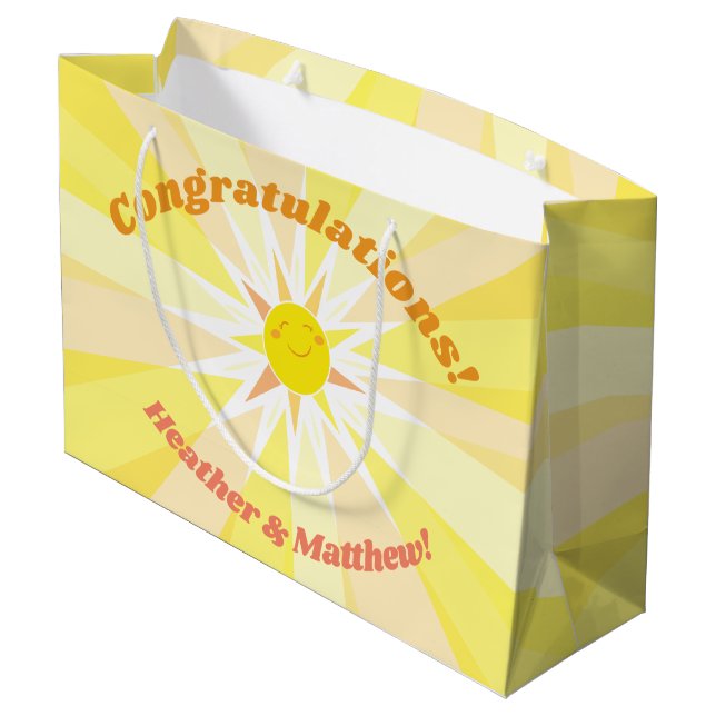 Grand Sac Cadeau Vous êtes ma Baby Shower Sunshine  (Dos Angle)