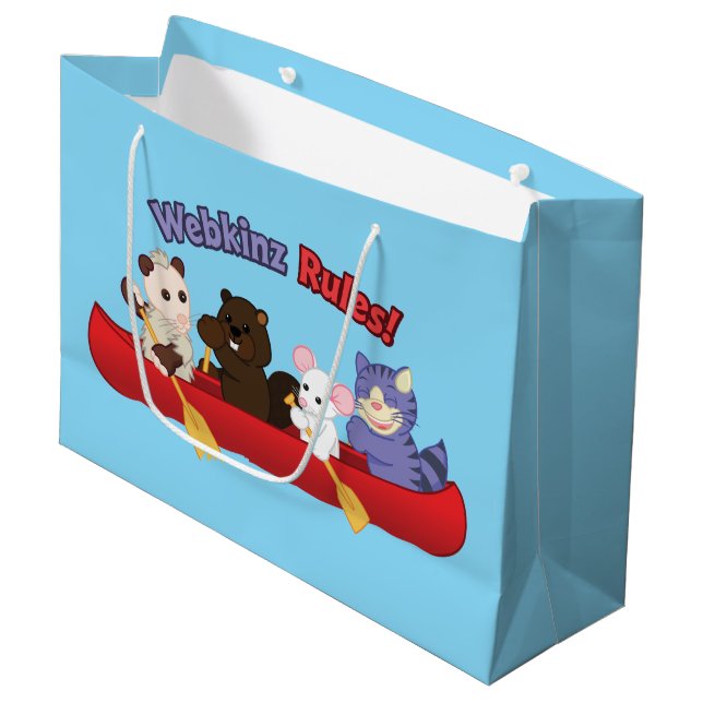 Grand Sac Cadeau Voyage de canoë de règles de Webkinz | Webkinz (Devant Angle)