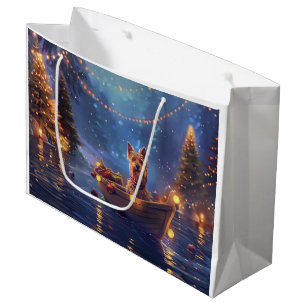 Grand Sac Cadeau Voyage de Noël de Terrier australien