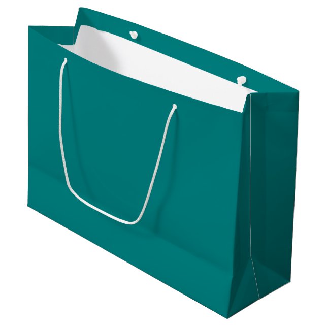 Grand Sac Cadeau Vrai Turquoise (Devant Angle)