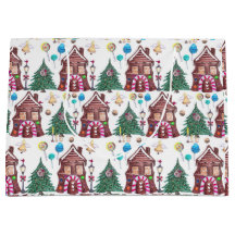 Watercolor Christmas Wonderland Motif