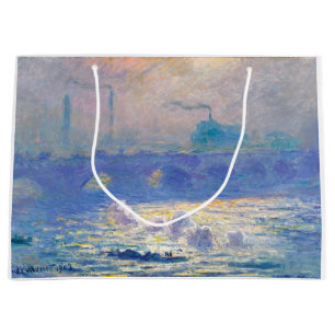 Grand Sac Cadeau Waterloo Bridge (Londres), Monet
