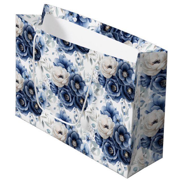 Grand Sac Cadeau Wedding Floral Print Gift Bag (Devant Angle)