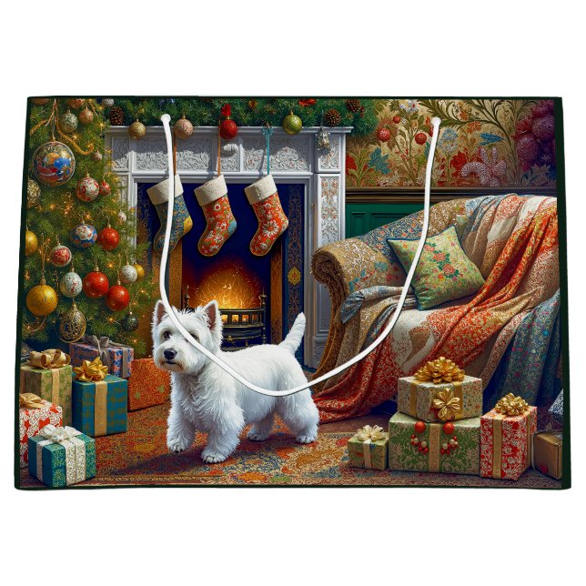 Grand Sac Cadeau West Highland Terrier  Large Gift Bag (Devant)
