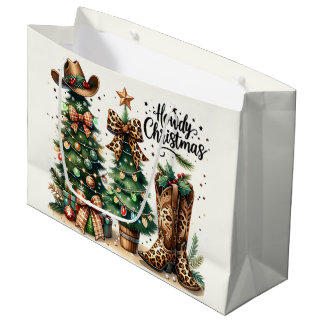 Grand Sac Cadeau Western Christmas 