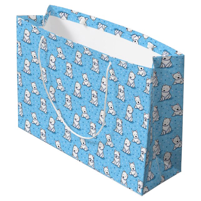 Grand Sac Cadeau Westies KiniArt (Dos Angle)