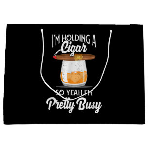 Grand Sac Cadeau Whisky je tiens cigare donc ouais je suis assez oc