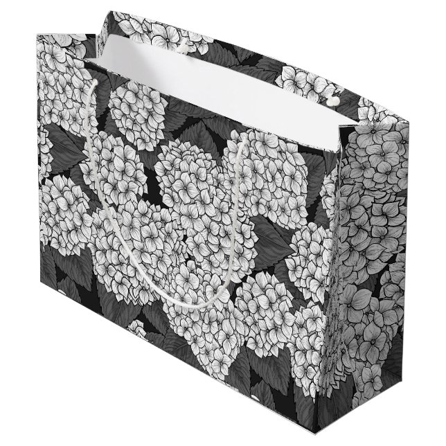 Grand Sac Cadeau White hydrangea (Dos Angle)