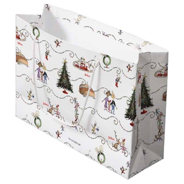 Grand Sac Cadeau Whoville Christmas Garland Celebration (Devant Angle)