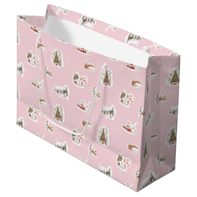 Grand Sac Cadeau Whoville Christmas Vignette Pattern (Devant Angle)