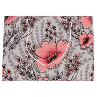 Grand Sac Cadeau Wild fields patterned gift bag