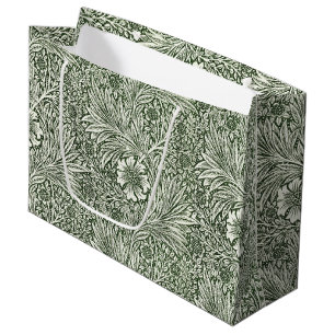 Grand Sac Cadeau William Morris Marigold Vintage Floral Vert