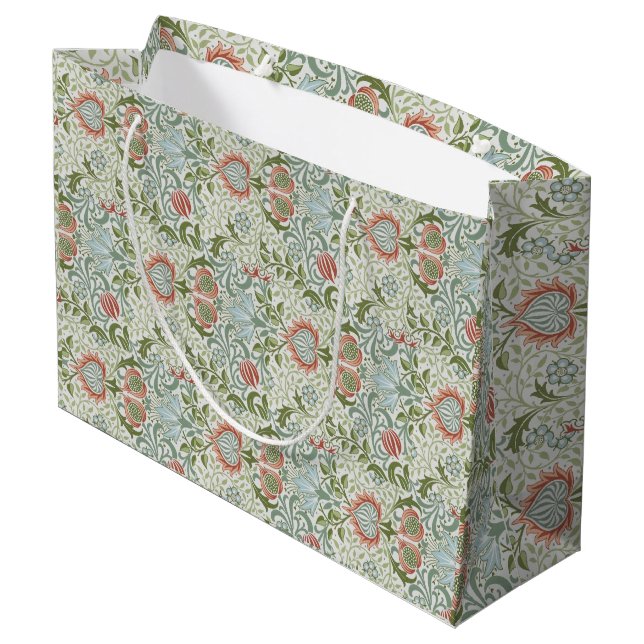Grand Sac Cadeau William Morris Motif d'art décoratif (Dos Angle)