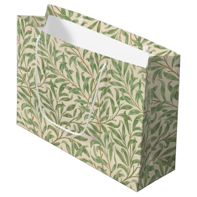 Grand Sac Cadeau William Morris Willow Bough Garden Flower Classic (Devant Angle)