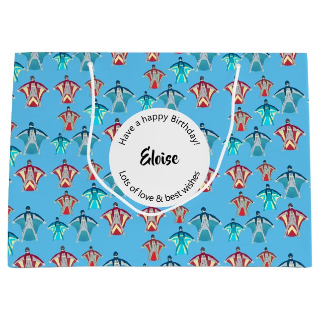 Grand Sac Cadeau Wingsuit Skydiving (Devant)