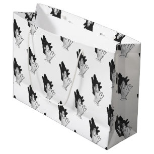 Grand Sac Cadeau Wolf Silhouette