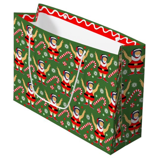 Grand Sac Cadeau Wrestling Christmas Holiday (Devant Angle)