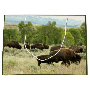 Grand Sac Cadeau Wyoming Bison Nature Animal Photographie