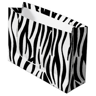 Grand Sac Cadeau Zebra Stripe Motif