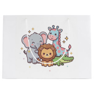 Grand Sac Cadeau Zoo Mignon Animal Kawaii Enfants Sauvage Safari Am