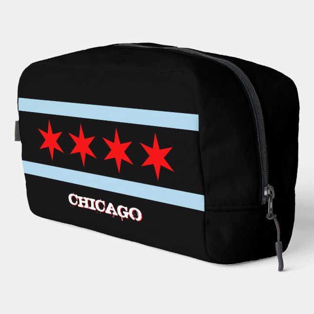 Grand sac Chicago, mode noir, drapeau de Chicago (Coin droit)