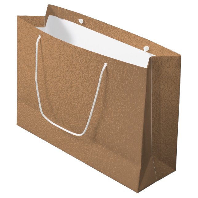 Grand sac Cuivre-Coloré métallique de cadeau (Devant Angle)