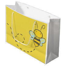 GRAND SAC DE CADEAU AVEC L'ABEILLE EN VOL