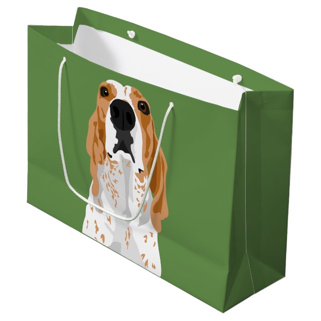 Grand sac de cadeau de tête de Coonhound de (Devant Angle)