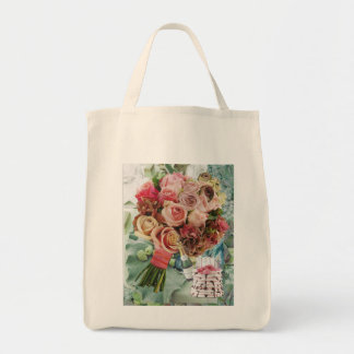 Grand Sac fourre-tout avec Roses et Champagne