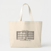 Grand sac fourre-tout avec thème letterpress