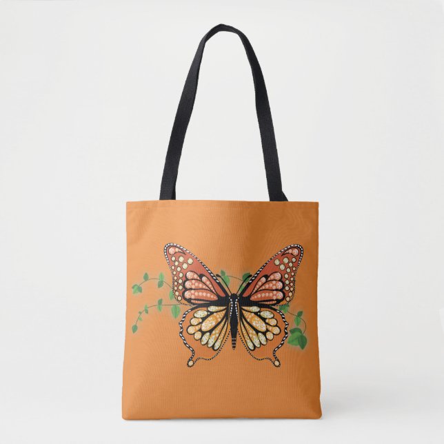Grand Sac fourre-tout de conception de papillon Mo (Devant)