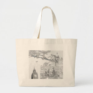 Grand sac fourre-tout - icônes de Londres