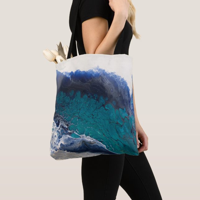 Grand Sac fourre-tout inspiré de Blue Planet (De près)