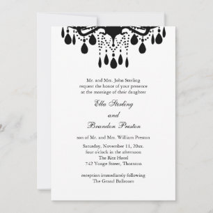 Grand Salle de bal Faire-part de mariage 1 (blanc)