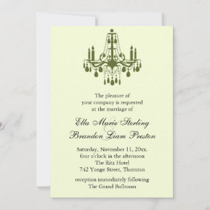 Grand Salon de bal Faire-part de mariage 2 (vert)