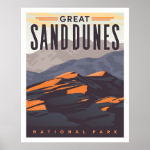 Grand Sand Dunes National Park Travel Poster Impri