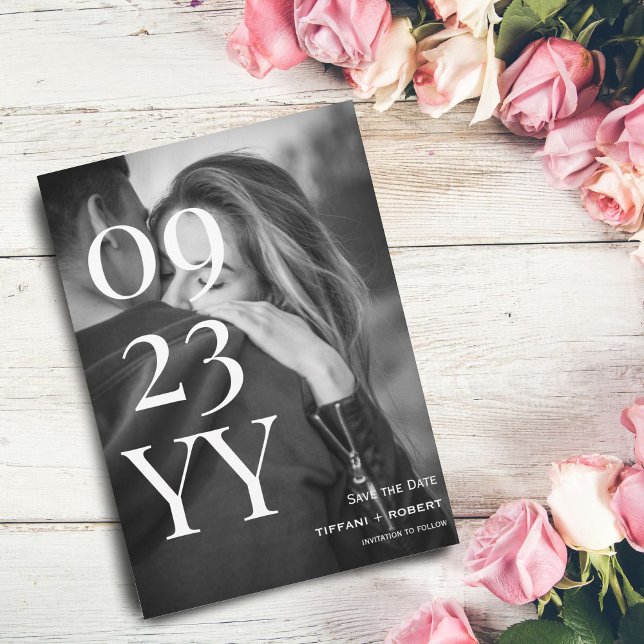 Grand script Bold Enregistrer le Carte photo de da (Créateur téléchargé)