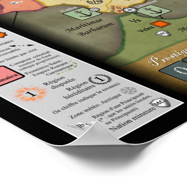 Grand Siècle game-board redesign (French version) Poster (Corner)