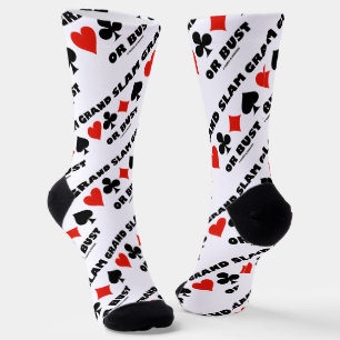 Grand Slam Or Bust Bridge Four Card Suits Socks