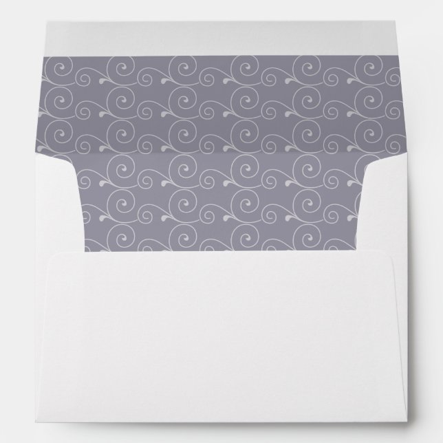 Grand Soiree | Enveloppe Lilac Gris Mariage (Dos (Bas))