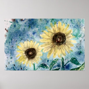 Grand soleil, affiche de la peinture de tournesol