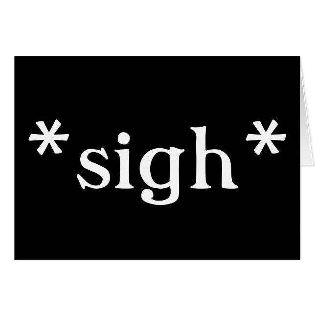 Grand soupir : cartes (noir) (Devant Horizontal)
