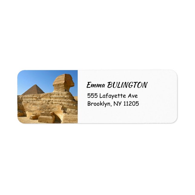 Grand Sphinx de Gizeh avec la pyramide de Khafre - (Devant)