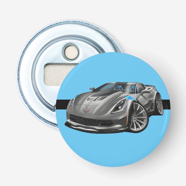 Grand Sport Corvette Grey Limited Edition Car Bottle Opener (Front)