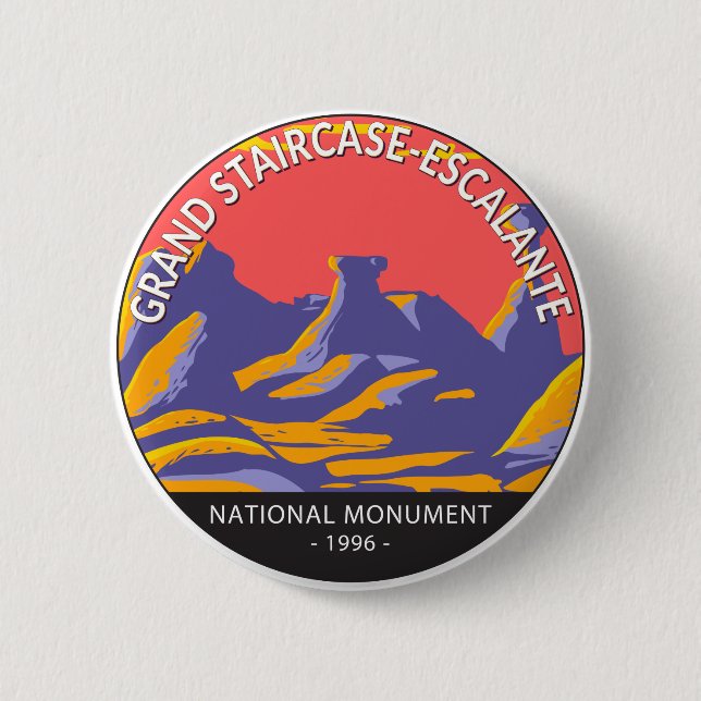 Grand Staircase Escalante National Monument Utah  2 Inch Round Button (Front)