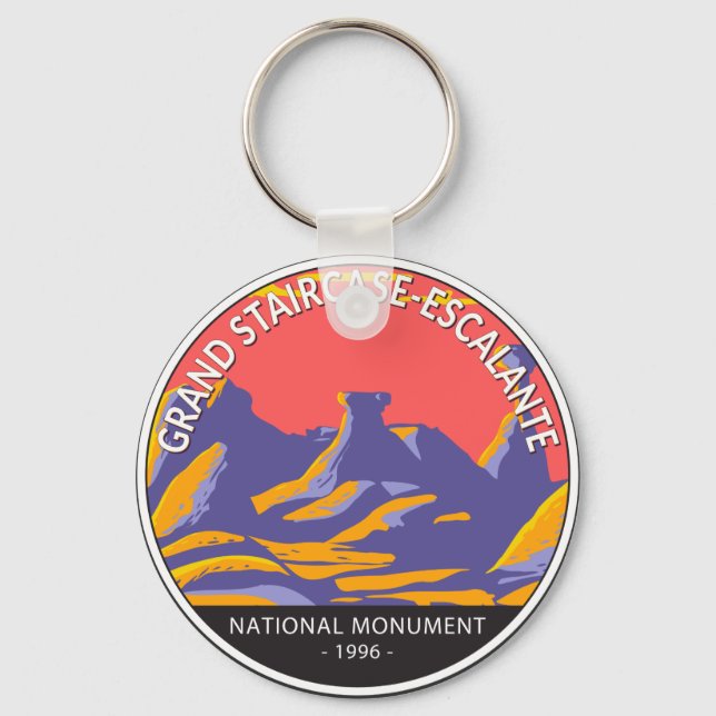 Grand Staircase Escalante National Monument Utah Keychain (Front)