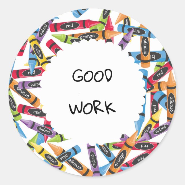 Grand Sticker de l'école de travail (Devant)