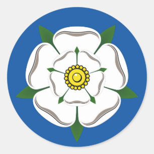 Grand Stickers Yorkshire Rose blanche