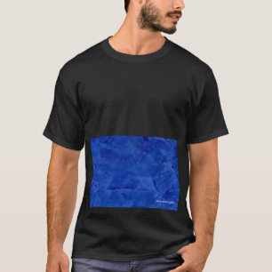 Grand T-shirt bleu-foncé graphique audacieux